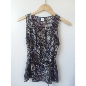 J. Crew Patterned Silk Tank with Belt Size O